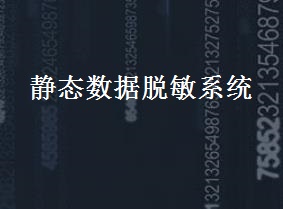 静态数据脱敏系统